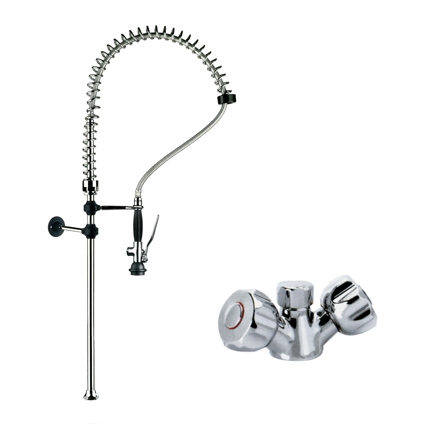 One hole sink tap with shower and non return valve | REDFOX - DOC 1+