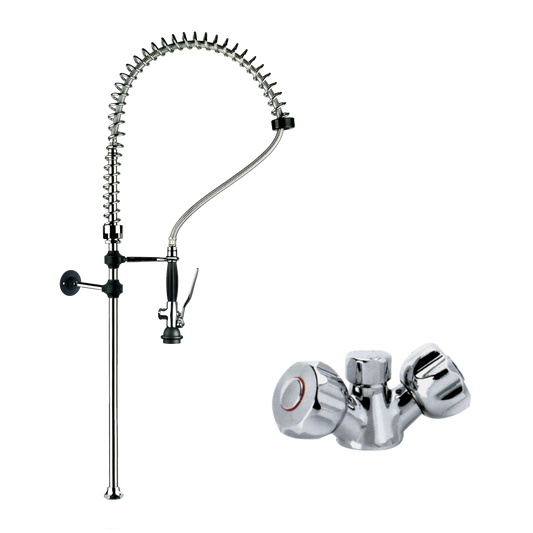 One hole sink tap with shower and non return valve | REDFOX - DOC 1+