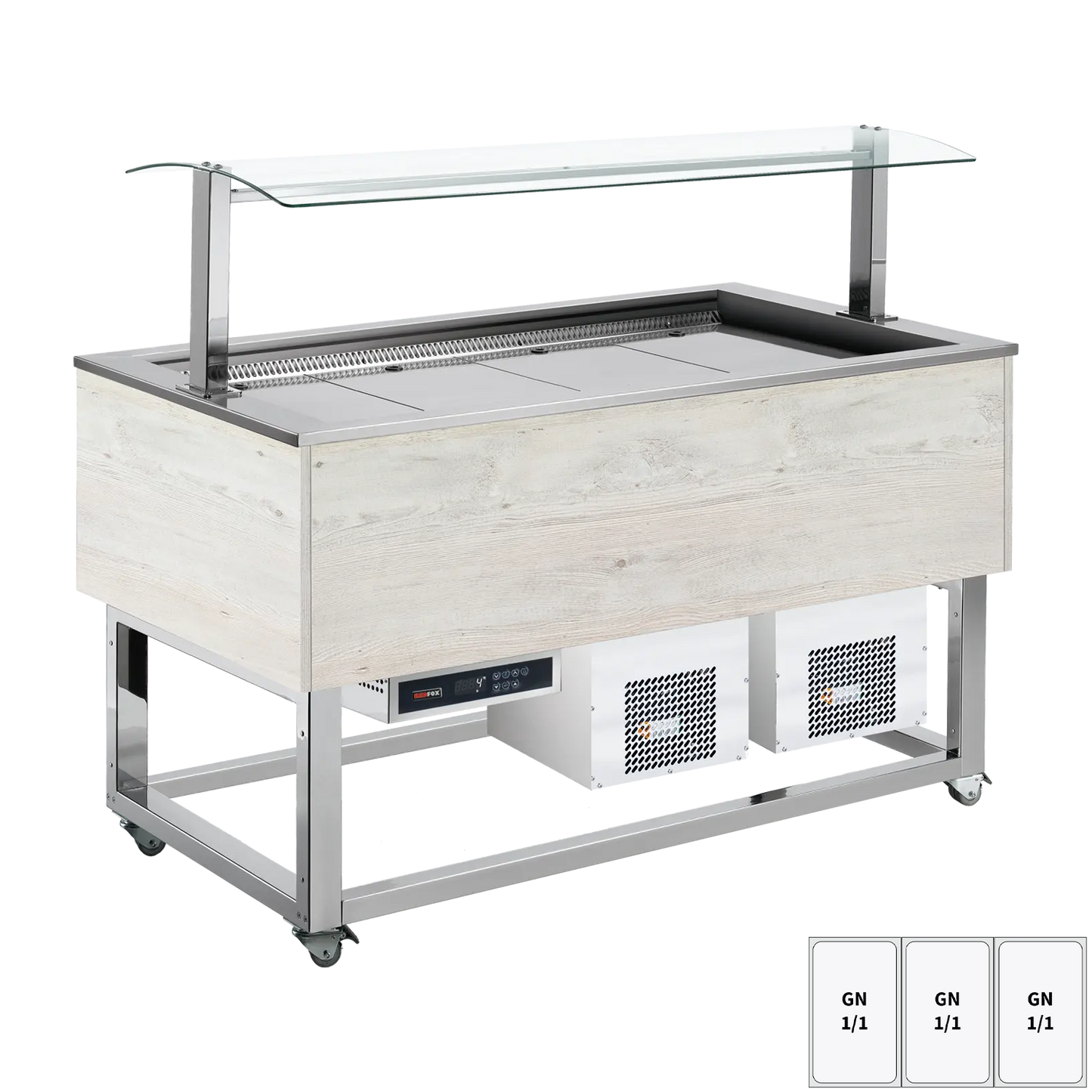 Food display island chilled GN 3-1/1 Hemlock | REDFOX - ES BLUE+ 3H