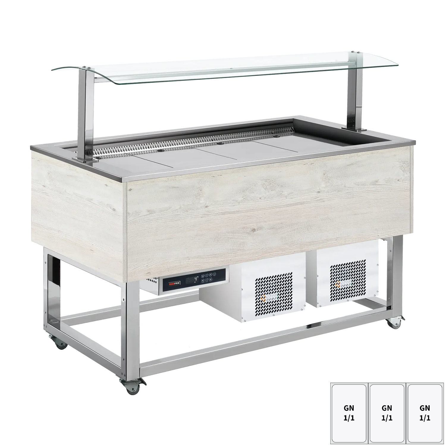 Food display island chilled GN 3-1/1 Hemlock | REDFOX - ES BLUE+ 3H