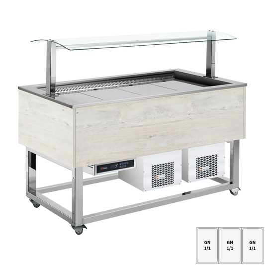 Food display island chilled GN 3-1/1 Hemlock | REDFOX - ES BLUE+ 3H