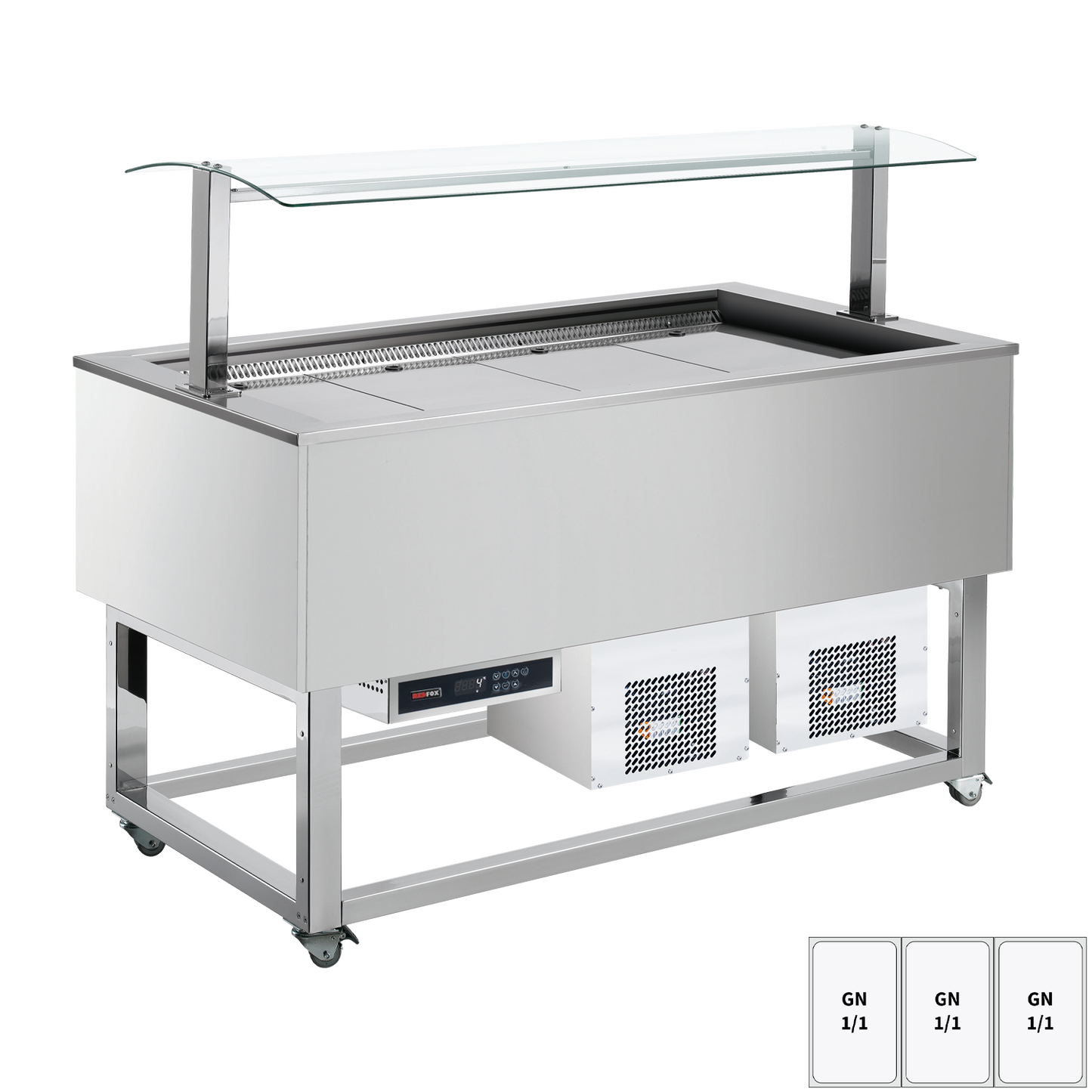 Food display island chilled GN 3-1/1 RAL | REDFOX - ES BLUE+ 3R