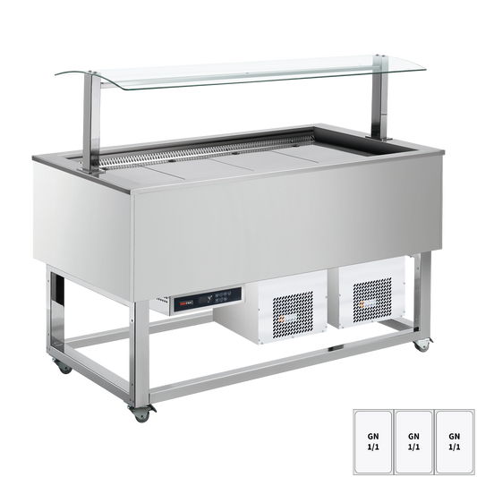 Food display island chilled GN 3-1/1 RAL | REDFOX - ES BLUE+ 3R