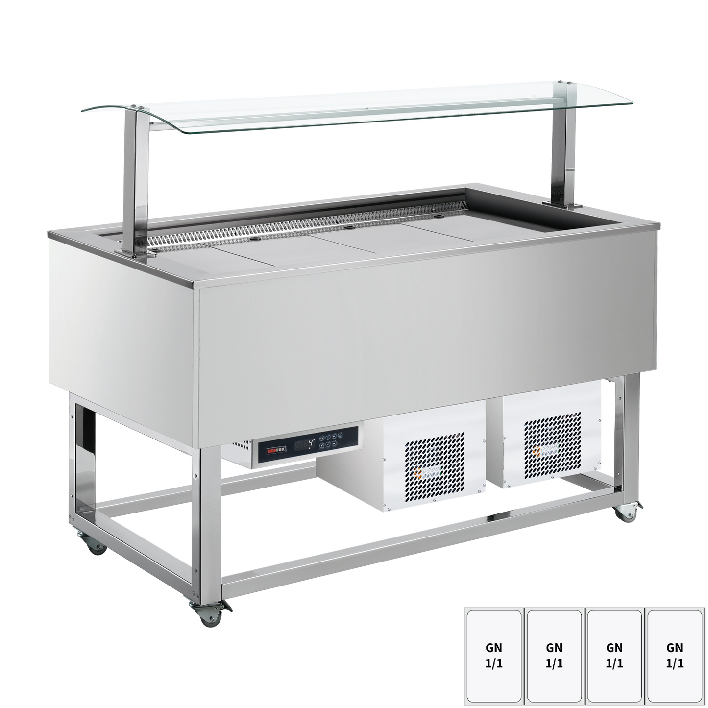 Food display island chilled GN 4-1/1 RAL | REDFOX - ES BLUE+ 4R