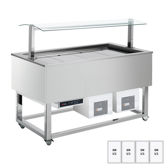 Food display island chilled GN 4-1/1 RAL | REDFOX - ES BLUE+ 4R