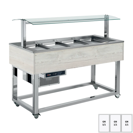 Food display island chilled GN 3-1/1 Hemlock | REDFOX - ES GREEN+ 3H