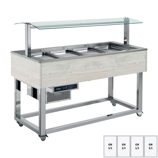 Food display island chilled GN 4-1/1 Hemlock | REDFOX - ES GREEN+ 4H