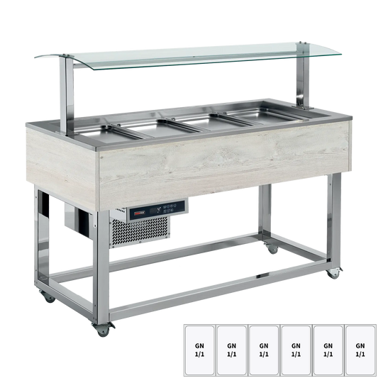 Food display island chilled GN 6-1/1 Hemlock | REDFOX - ES GREEN+ 6H