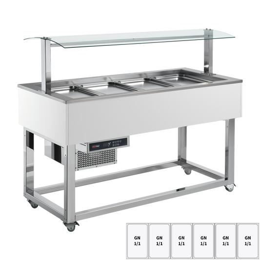 Food display island chilled GN 6-1/1 RAL | REDFOX - ES GREEN+ 6R