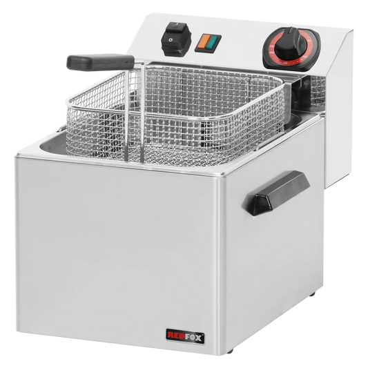 Electric fryer 0,75 kW/l, 8 l counter top 400 V | REDFOX - FE 07 T
