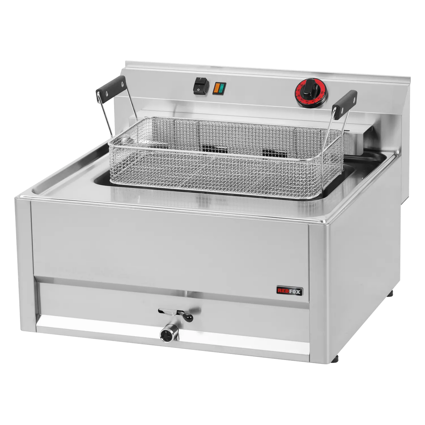 Electric fryer 0,56 kW/l, 16 l on cabinet 400 V | REDFOX - FE 66 ELT