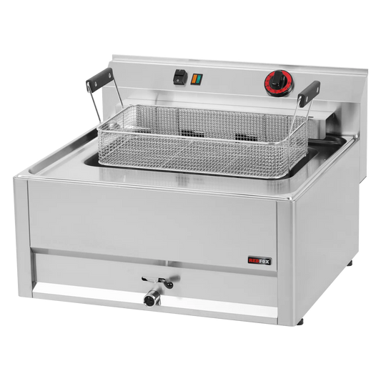 Electric fryer 0,56 kW/l, 16 l on cabinet 400 V | REDFOX - FE 66 ELT