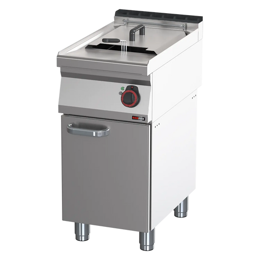 Electric fryer 0,8 kW/l, 17 l on cabinet 400 V | REDFOX - FE 70/40 E