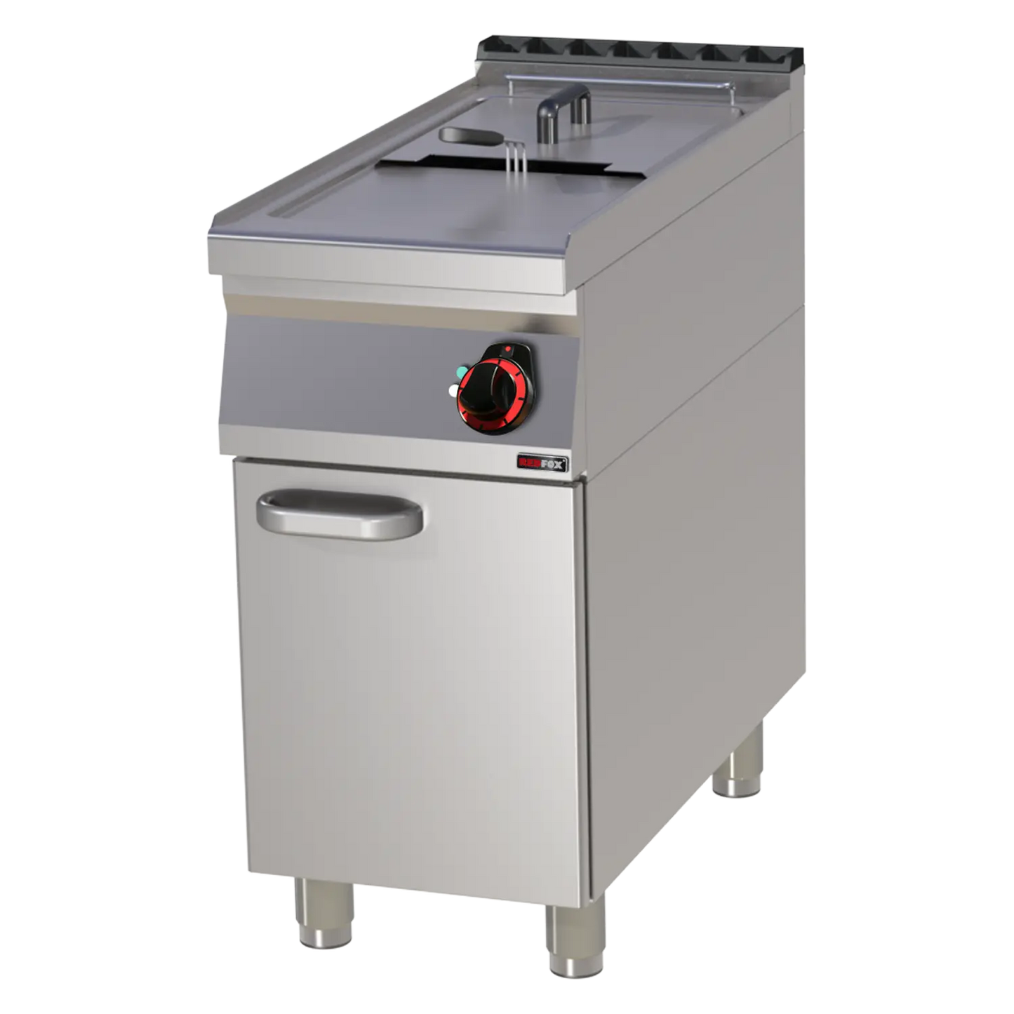 Electric fryer 0,8 kW/l, 17 l on cabinet | REDFOX - FE 90/40-17 E