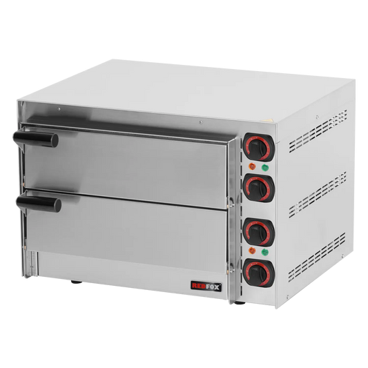 REDFOX Pizza Oven FP 66 R, 2 Chambers, 2 x 35 cm, Stone Bases, product photo