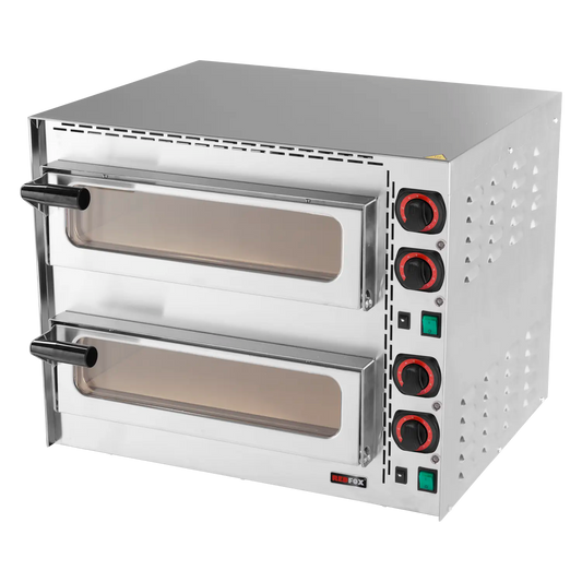 REDFOX Pizza Oven FP 68 R, 2 Chambers, 2 x 35 cm, Top/Bottom Heat, product photo