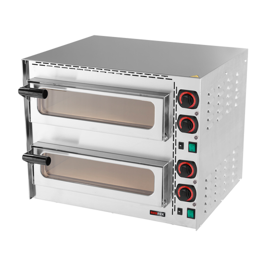 REDFOX Pizza Oven FP 68 RS, Double Tier, 2 x 35 cm, 400 °C, product photo
