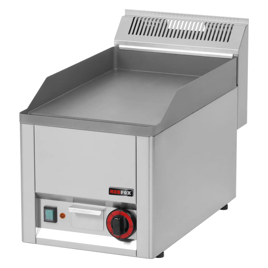Fry-top griddle plate 32x48 electric smooth without cabinet 230 V | REDFOX - FTH 30 EL