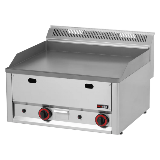 Fry-top griddle plate 65x48 gas smooth without cabinet | REDFOX - FTH 60 GL