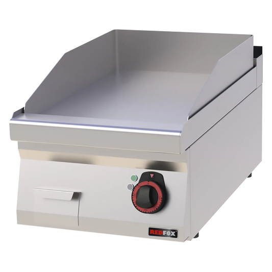 Fry-top griddle plate 40x51 electric smooth without cabinet 400 V | REDFOX - FTH 70/04 E