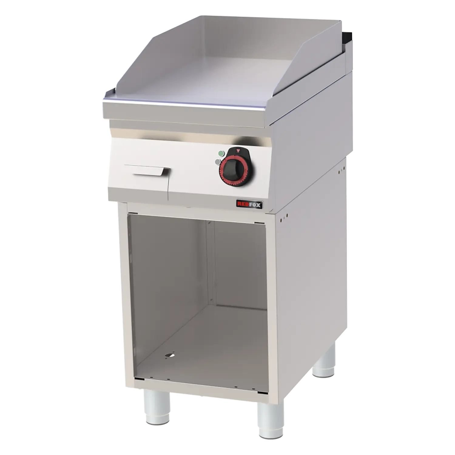 Fry-top griddle plate 40x51 electric smooth on open cabinet 400 V | REDFOX - FTH 70/40 E