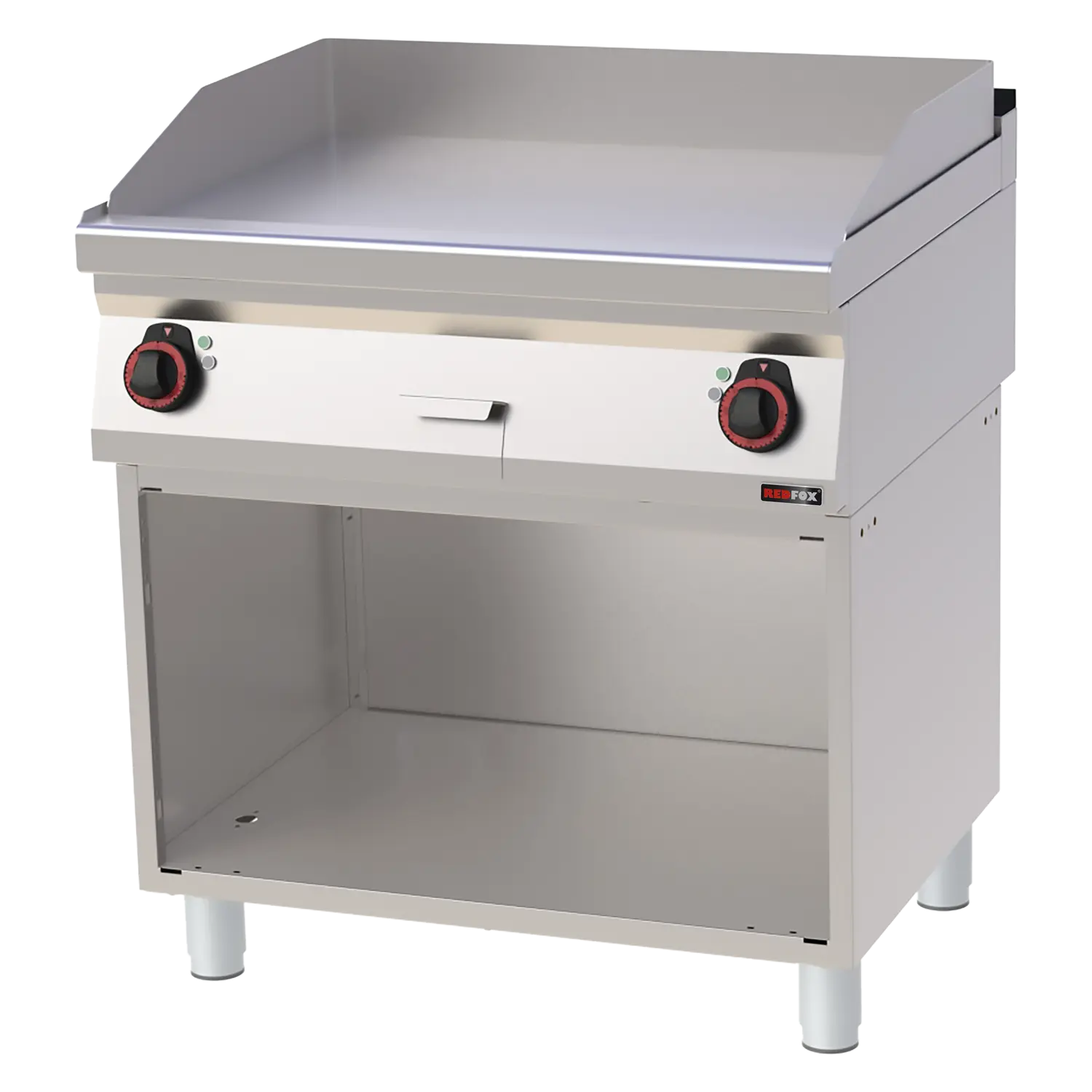 Fry-top griddle plate 80x51 electric smooth on open cabinet 400 V | REDFOX - FTH 70/80 E
