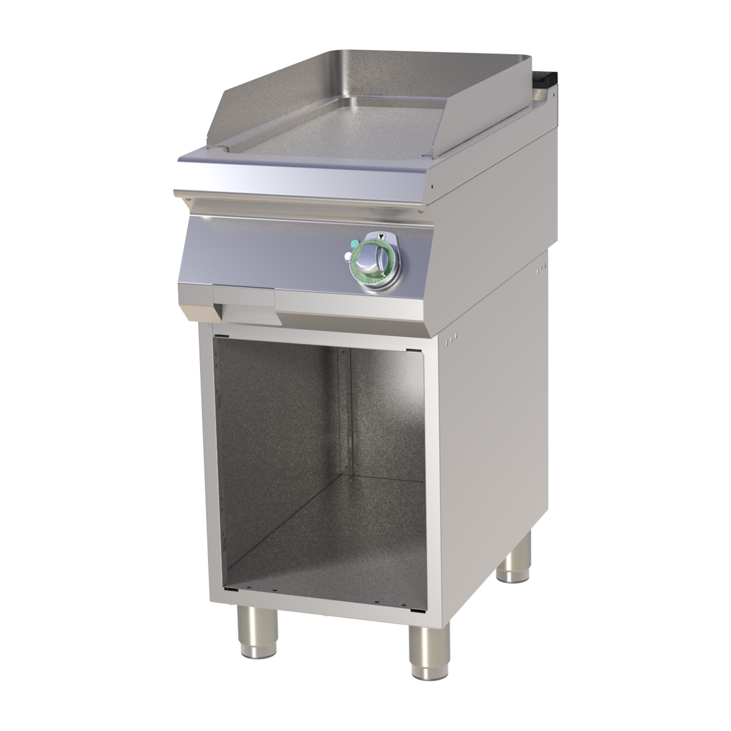 Fry-top griddle plate smooth on open cabinet | RM - FTH 740 E