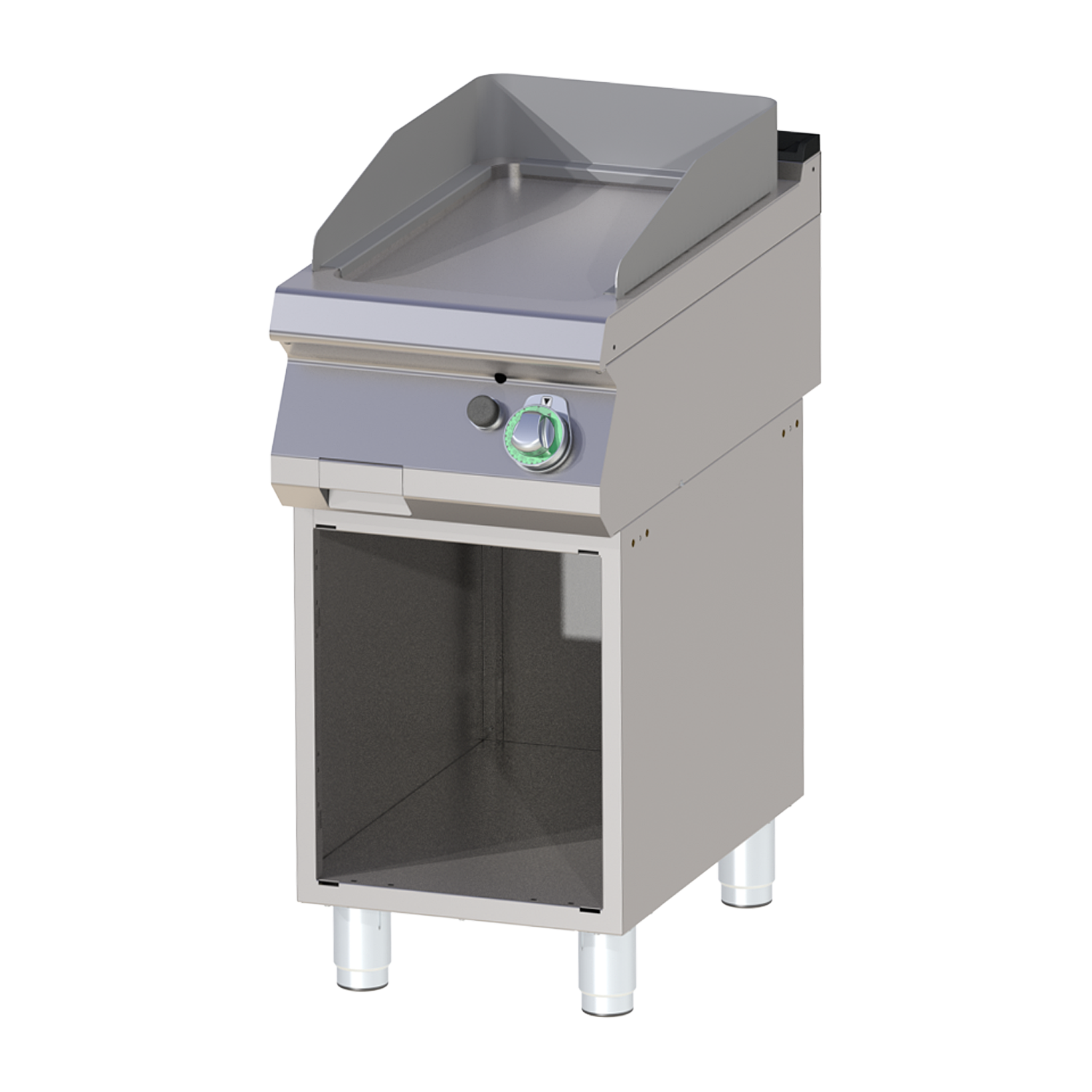 Fry-top griddle plate smooth on open cabinet | RM - FTH 740 G
