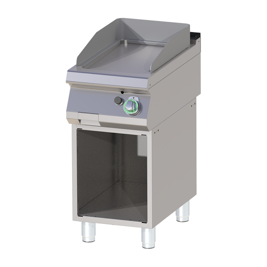 Fry-top griddle plate smooth on open cabinet | RM - FTH 740 G