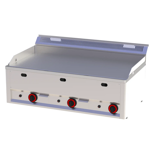 Fry-top griddle plate 97x48 gas smooth without cabinet | REDFOX - FTH 90 GL