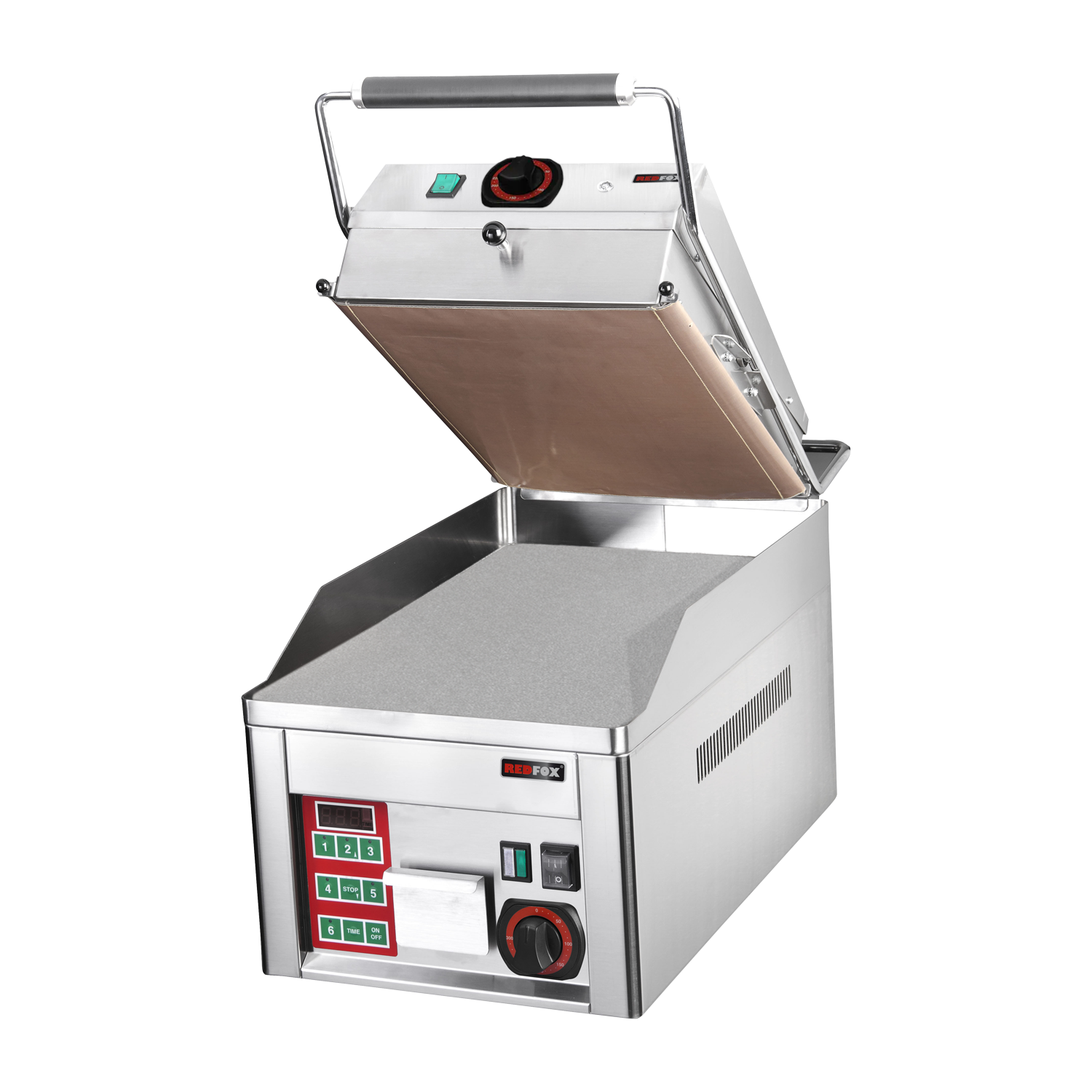 Grilling board electric smooth durable chrome with contact plate | REDFOX - FTHC 30 ED + KD 30 T