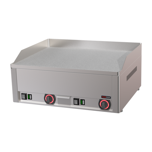 Fry Top Griddle 65x48 electric durable chrome smooth table 400 V | REDFOX - FTHC 60 E