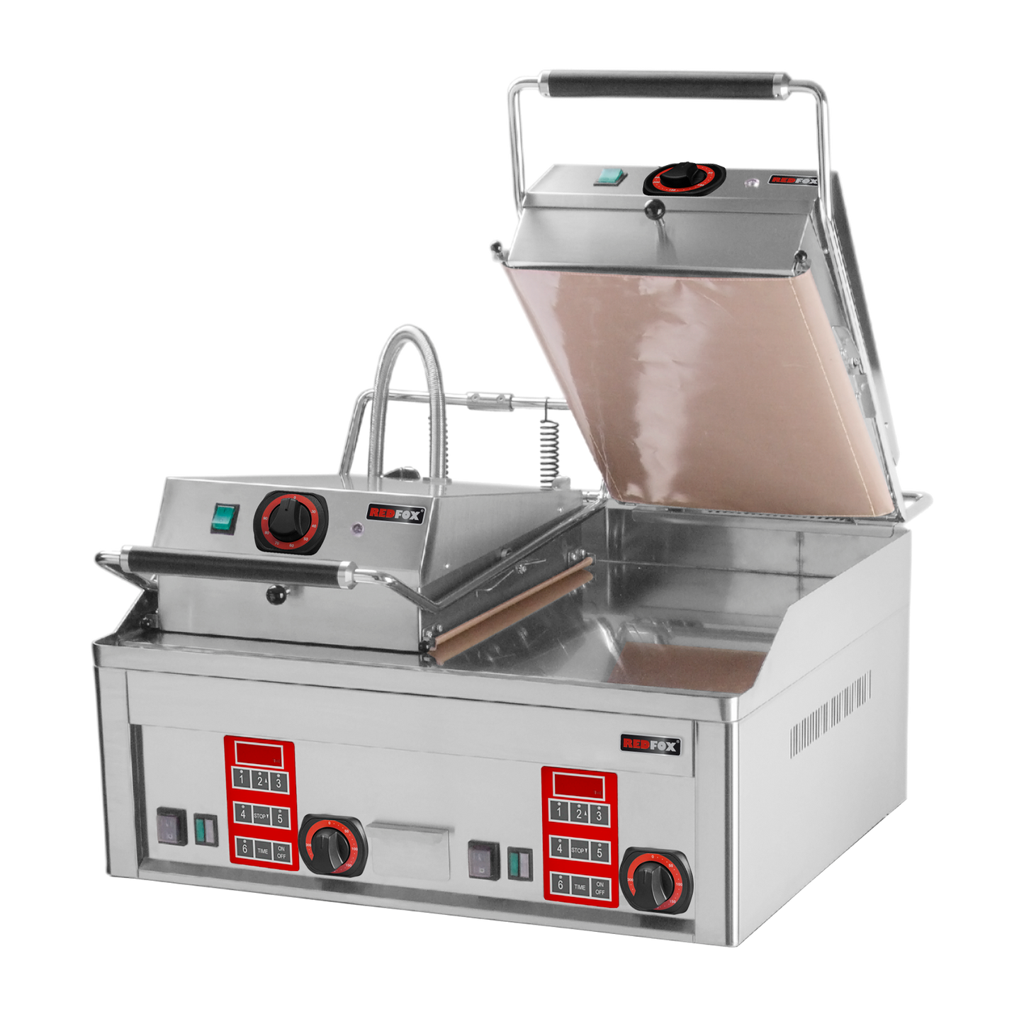 Fry-top griddle plate electric smooth chrom | REDFOX - FTHC 60 ED + 2x KD 30 T