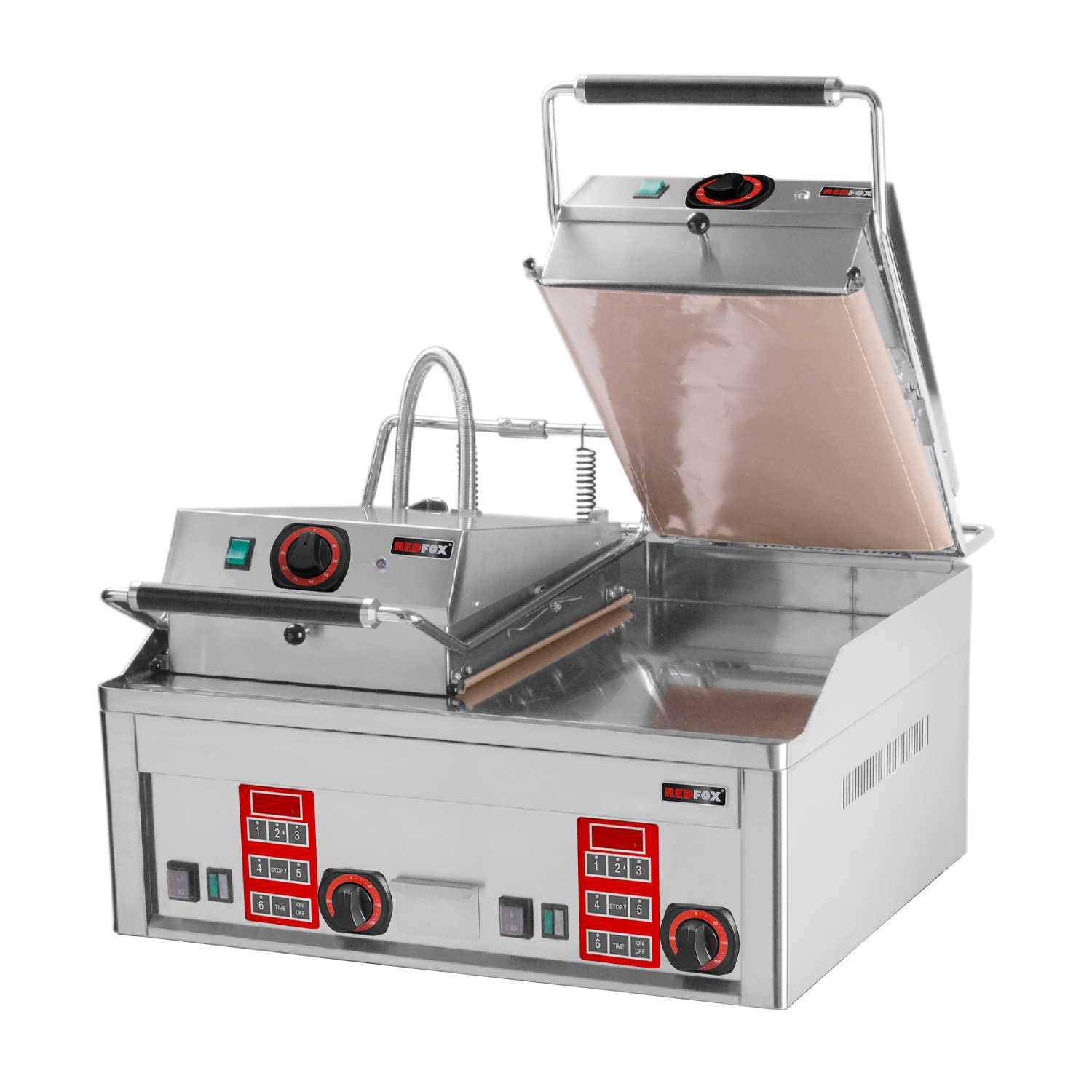 Fry-top griddle plate electric smooth chrom | REDFOX - FTHC 60 ED + 2x KD 30 T