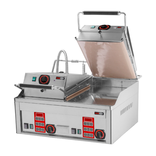 Fry-top griddle plate electric smooth chrom | REDFOX - FTHC 60 ED + 2x KD 30 T