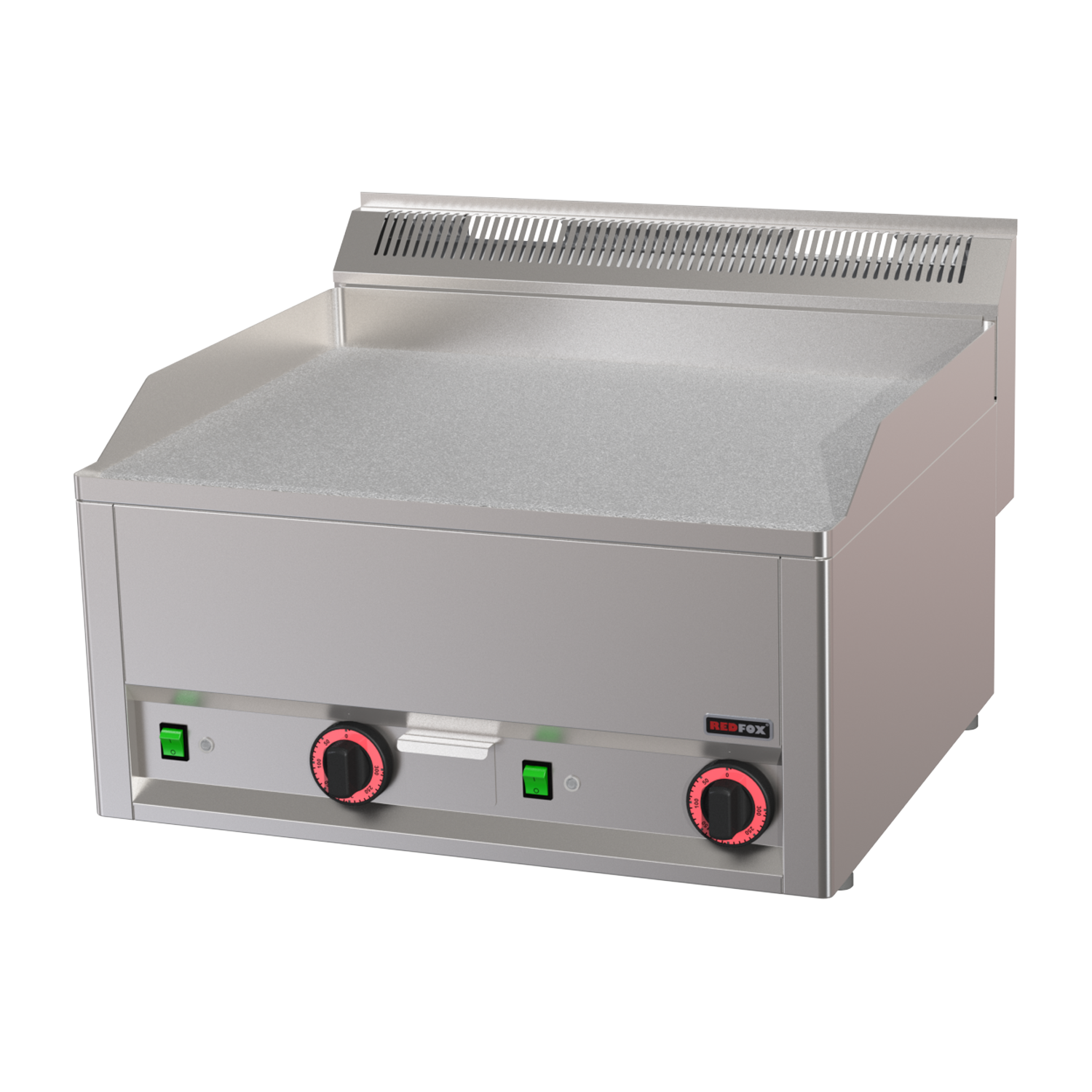 Fry Top Griddle 65x48 electric durable chrome smooth without cabinet 400 V | REDFOX - FTHC 60 EL