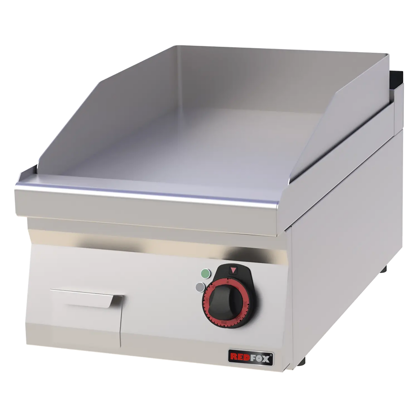 Fry-top griddle plate 40x51 electric chromed smooth without cabinet 400 V | REDFOX - FTHC 70/04 E