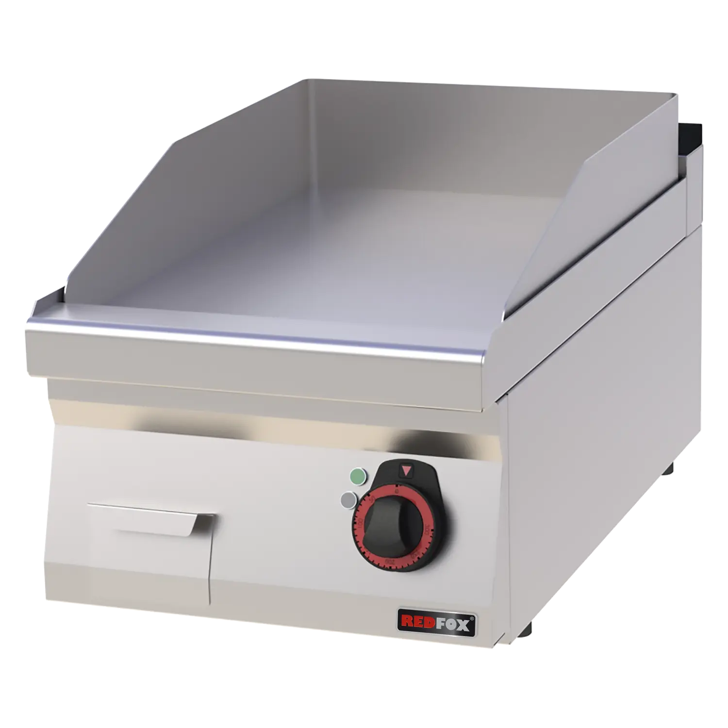 Fry-top griddle plate 40x51 electric chromed smooth without cabinet 400 V | REDFOX - FTHC 70/04 E