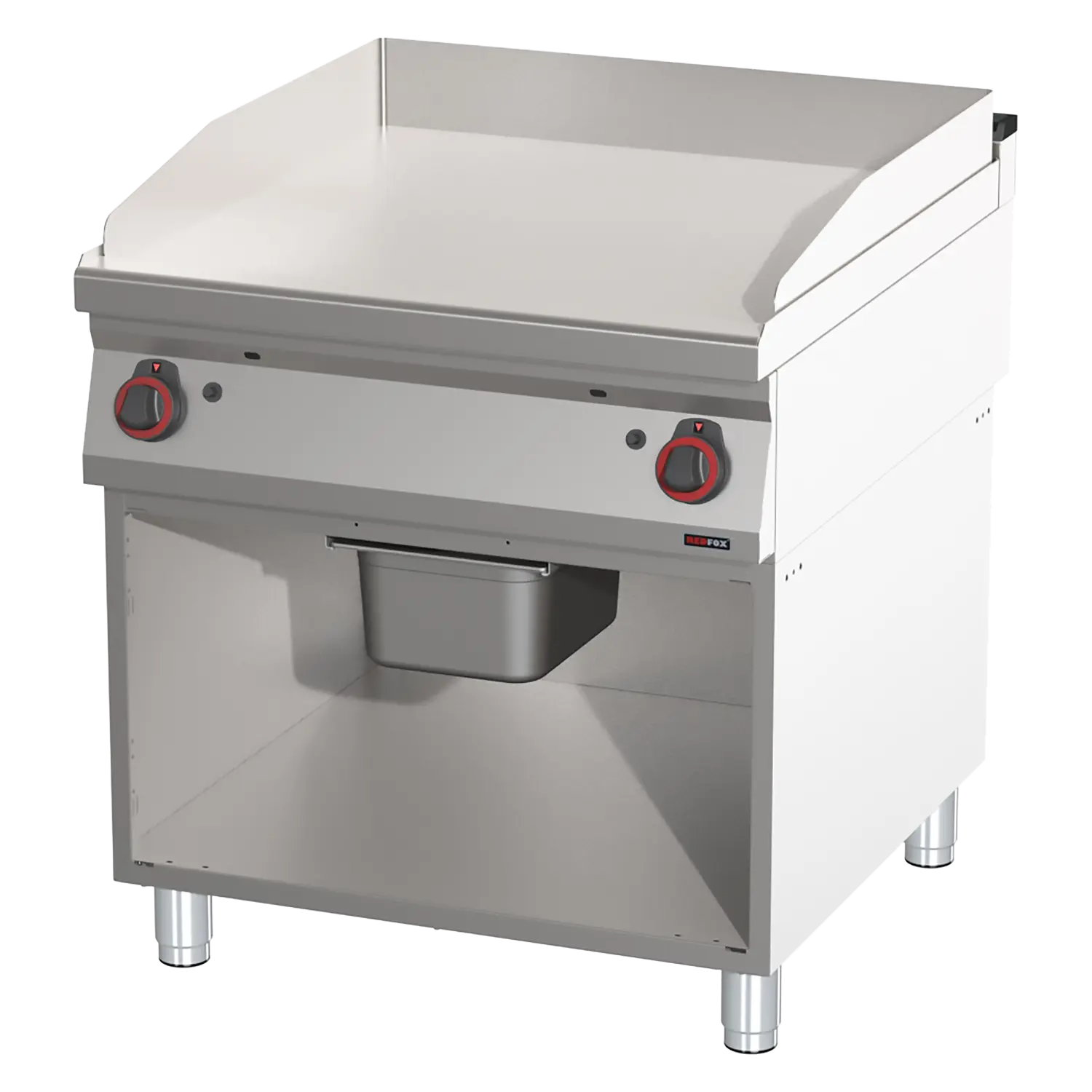 Fry-top griddle plate smooth chrom | REDFOX - FTHC 90/80 G