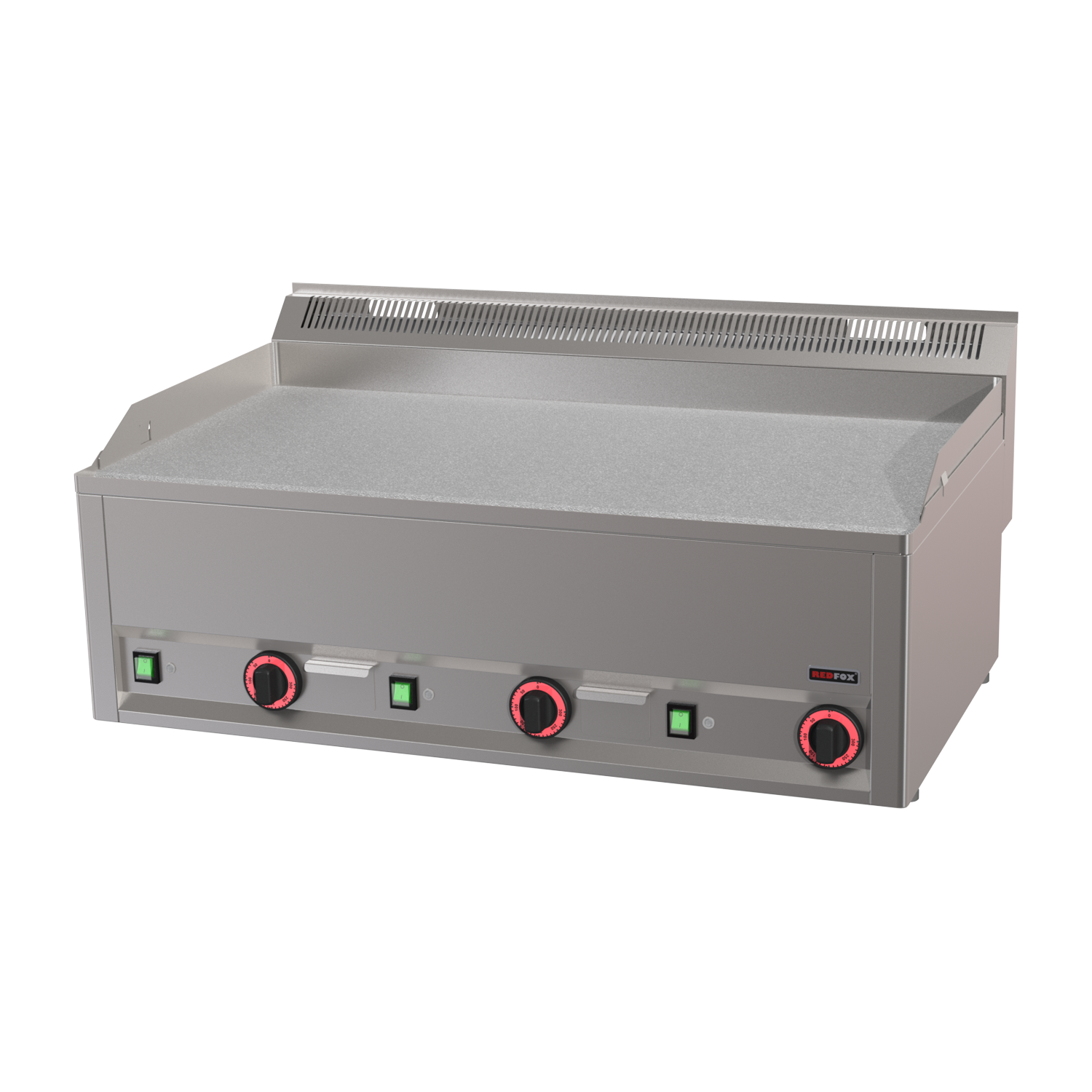 Fry Top Griddle 97x48 electric durable chrome smooth without cabinet 400 v | REDFOX - FTHC 90 EL