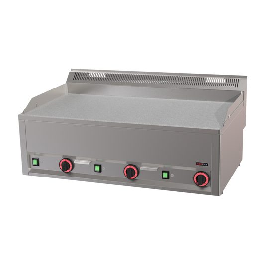 Fry Top Griddle 97x48 electric durable chrome smooth without cabinet 400 v | REDFOX - FTHC 90 EL