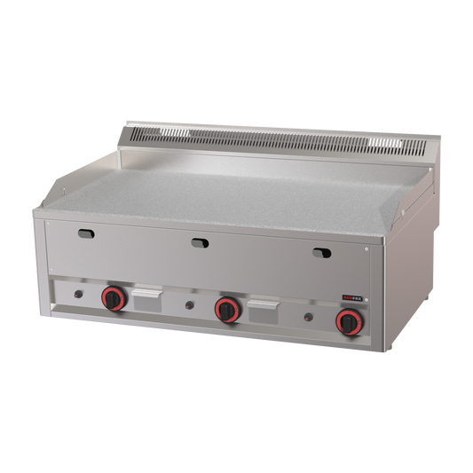 Fry Top Griddle 97x48 gas durable chrome smooth without cabinet | REDFOX - FTHC 90 GL