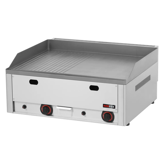 Fry-top griddle plate 65x48 gas combined counter top | REDFOX - FTHR 60 G