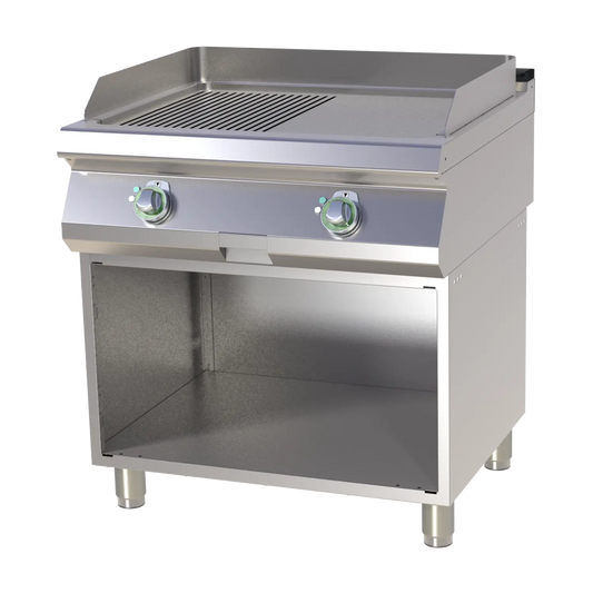 Fry-top griddle plate combined on open cabinet | RM - FTHR 780 E