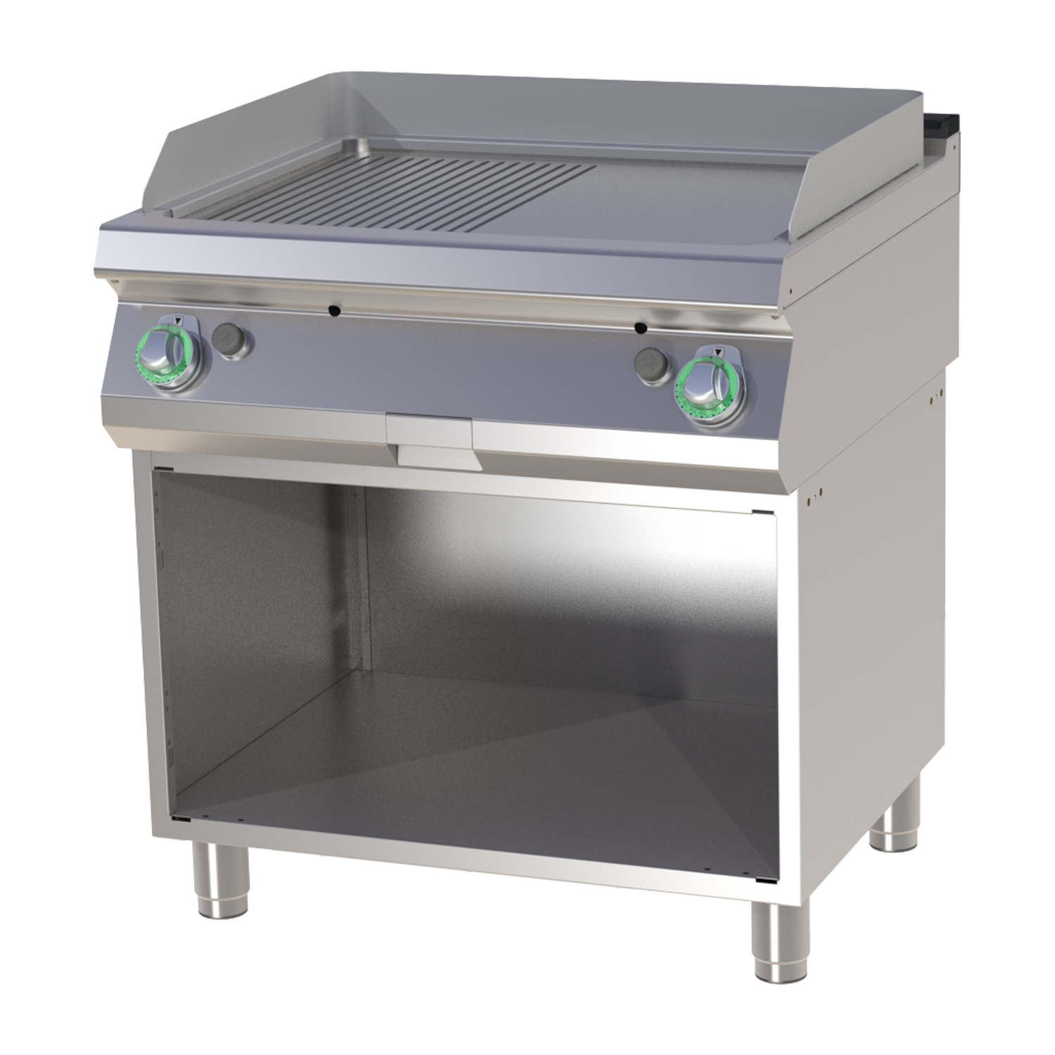 Fry-top griddle plate combined on open cabinet | RM - FTHR 780 G