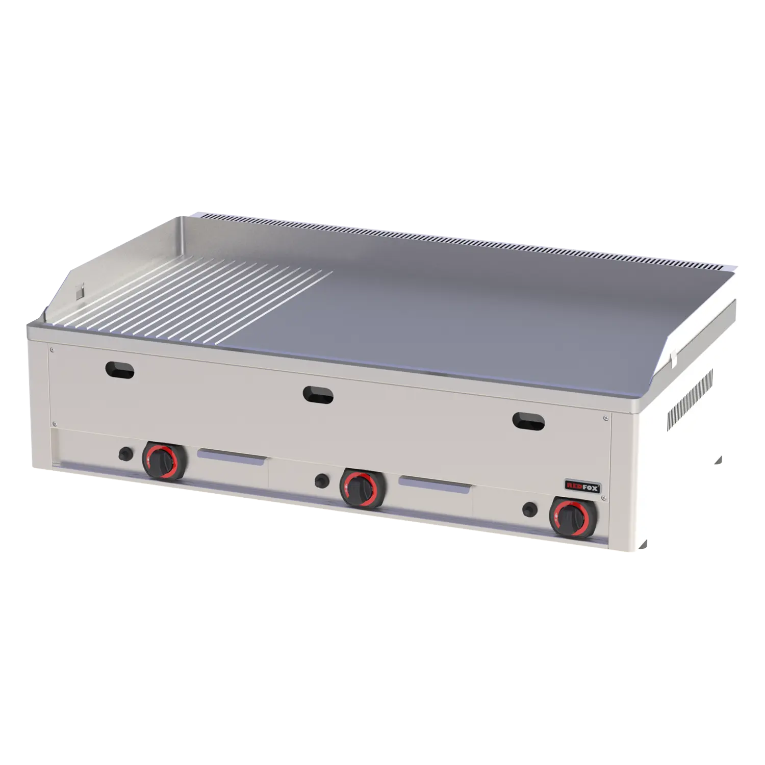 Fry-top griddle plate 97x48 gas combined counter top | REDFOX - FTHR 90 G