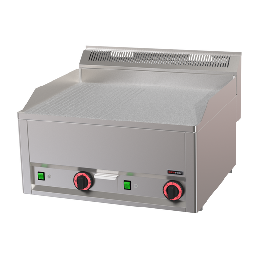 Fry Top Griddle 65x48 electric durable chrome combined without cabinet 400 v | REDFOX - FTHRC 60 EL