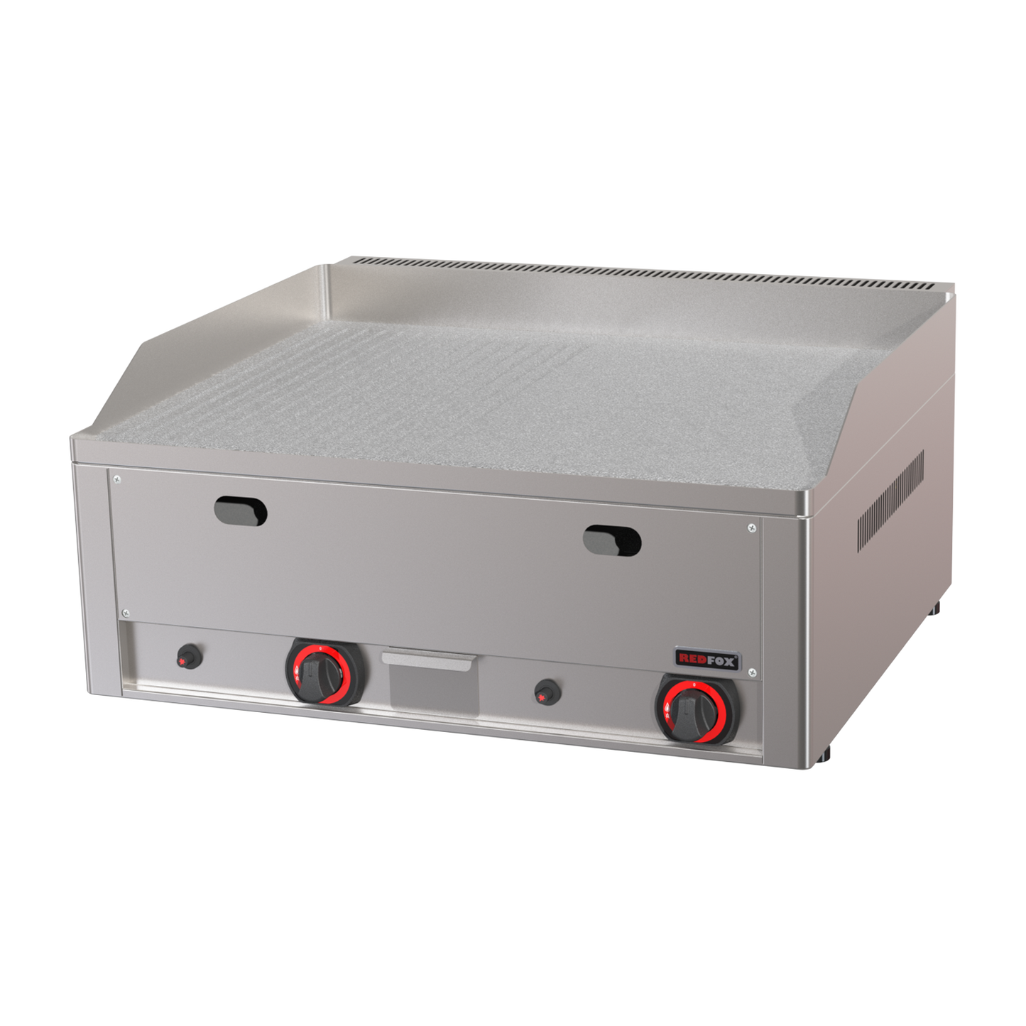 Fry Top Griddle 65x48 gas durable chrome combined desktop | REDFOX - FTHRC 60 G