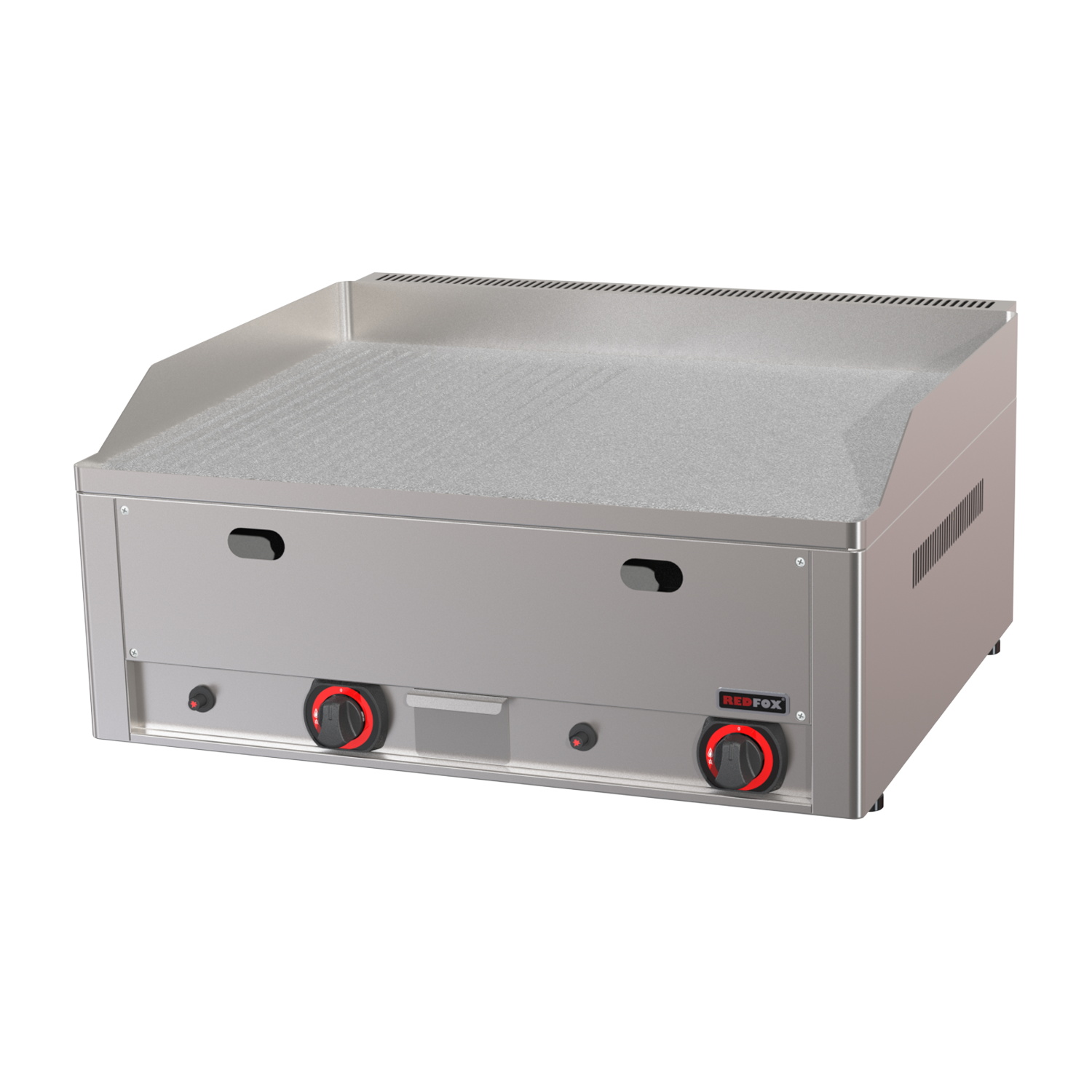 Fry Top Griddle 65x48 gas durable chrome combined desktop | REDFOX - FTHRC 60 G