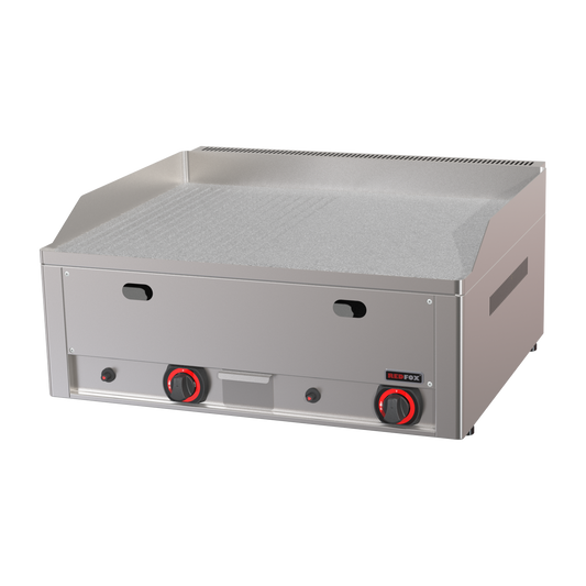 Fry Top Griddle 65x48 gas durable chrome combined desktop | REDFOX - FTHRC 60 G